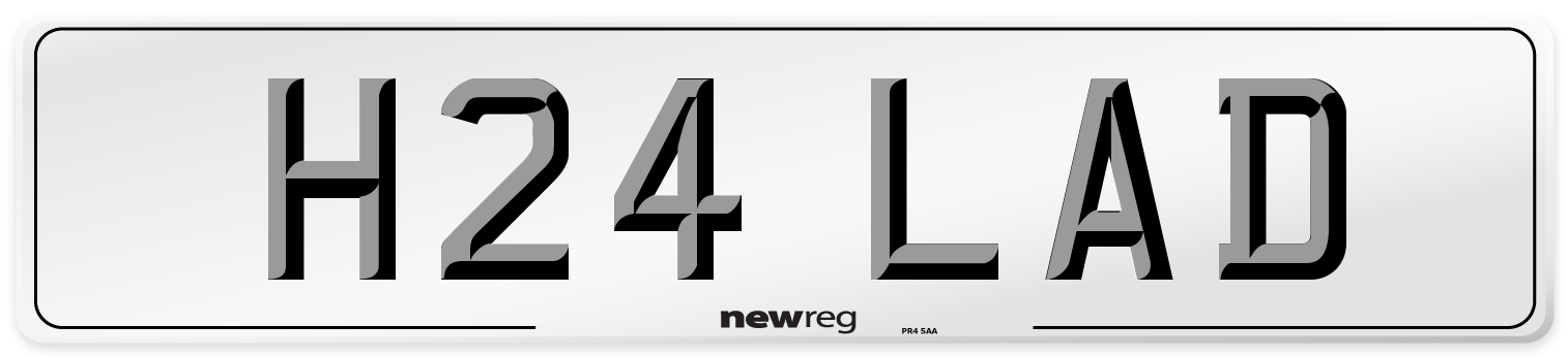 H24 LAD Number Plate from New Reg